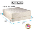 Twin XL Double-Sided Mattress and Box Spring Set P800742