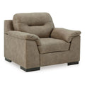 Light Brown Faux Leather Wood Chair H813850