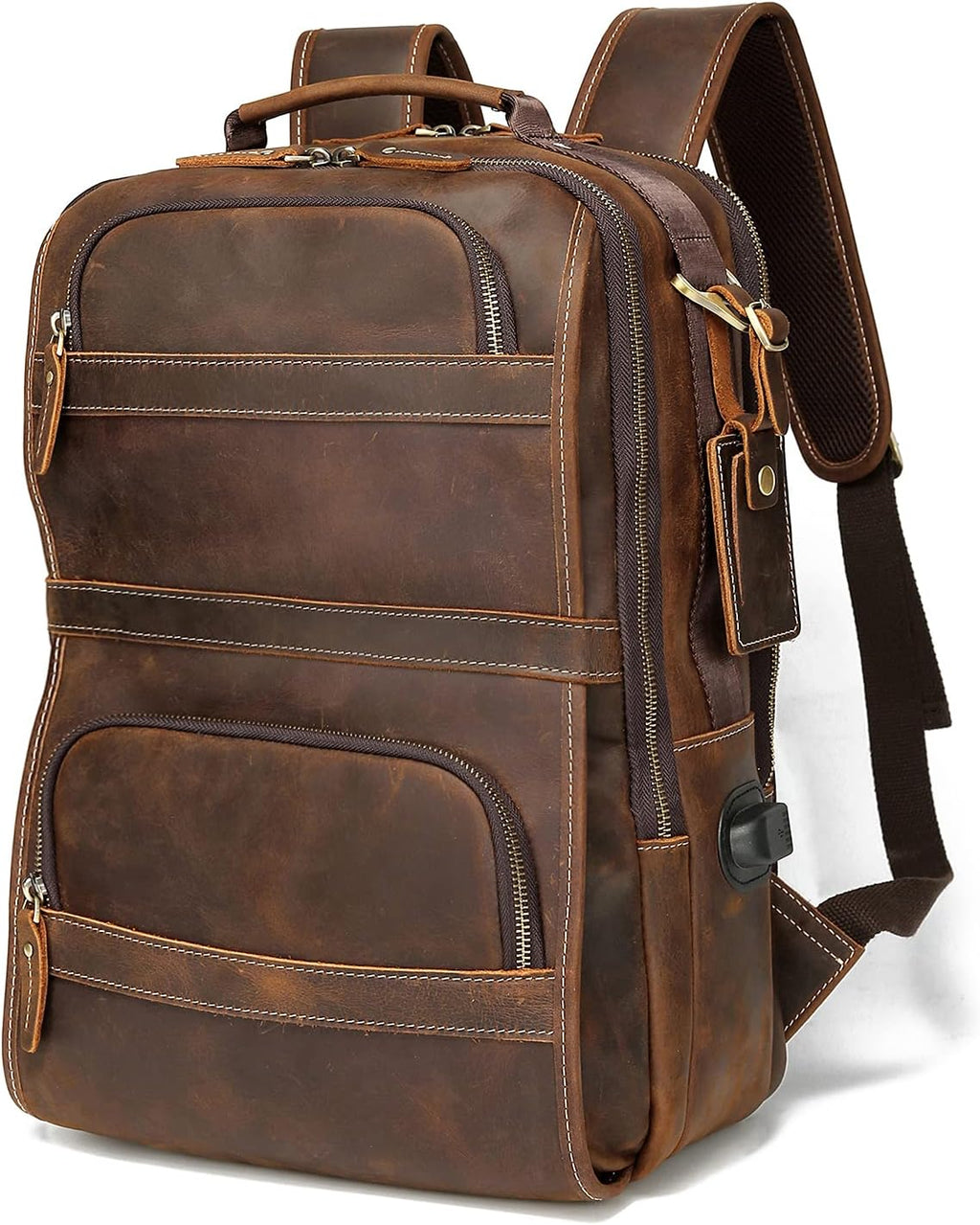 Vintage Genuine Leather Laptop Backpack X882