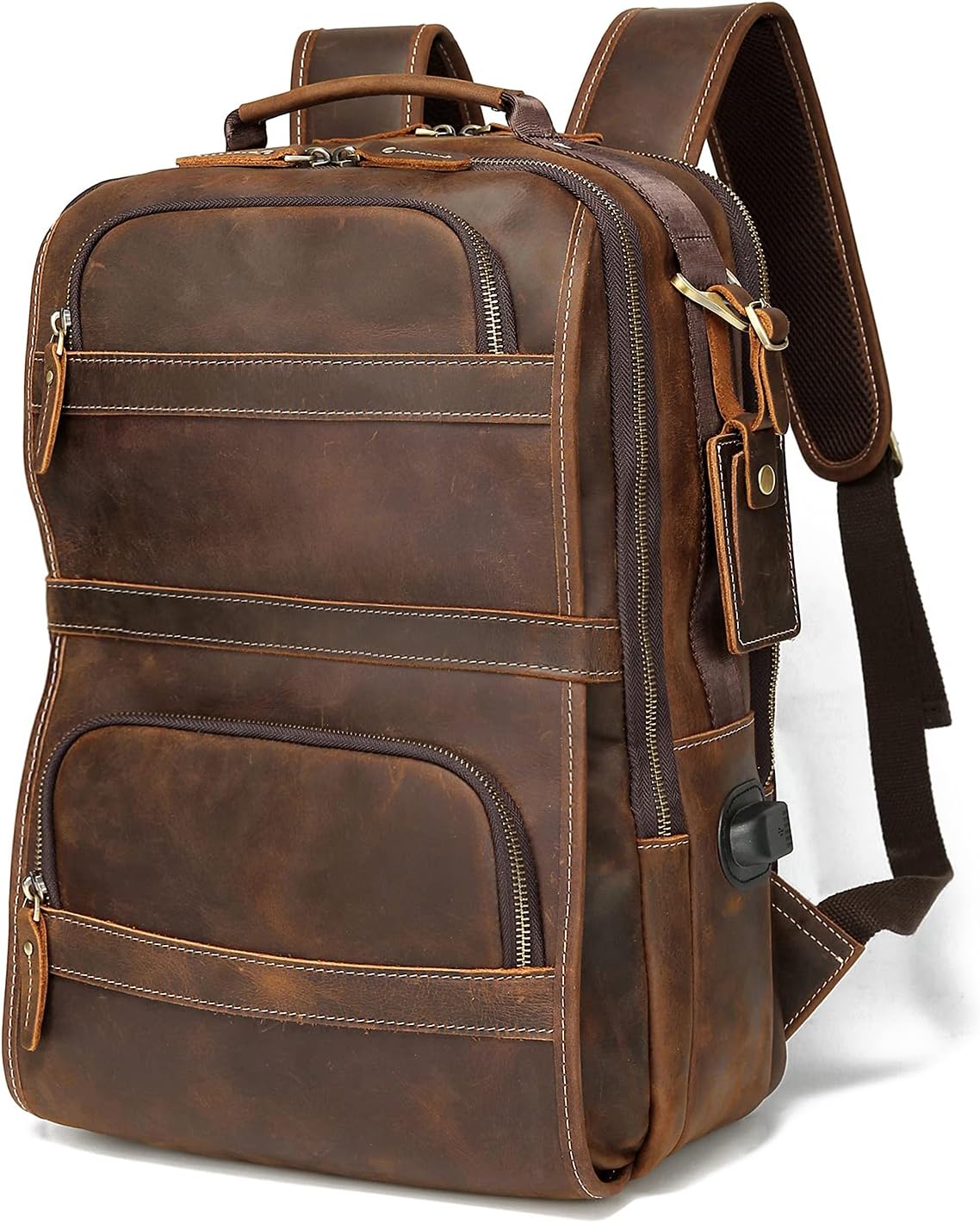 Vintage Genuine Leather Laptop Backpack X882
