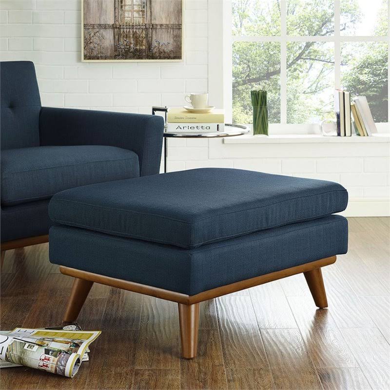 Azure Fabric Ottoman T916376