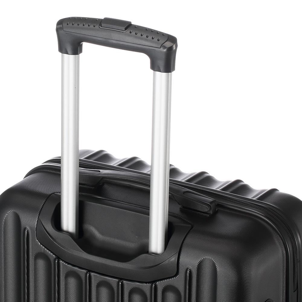 3 Piece Hardside Lightweight Spinner Luggage Set Black O554