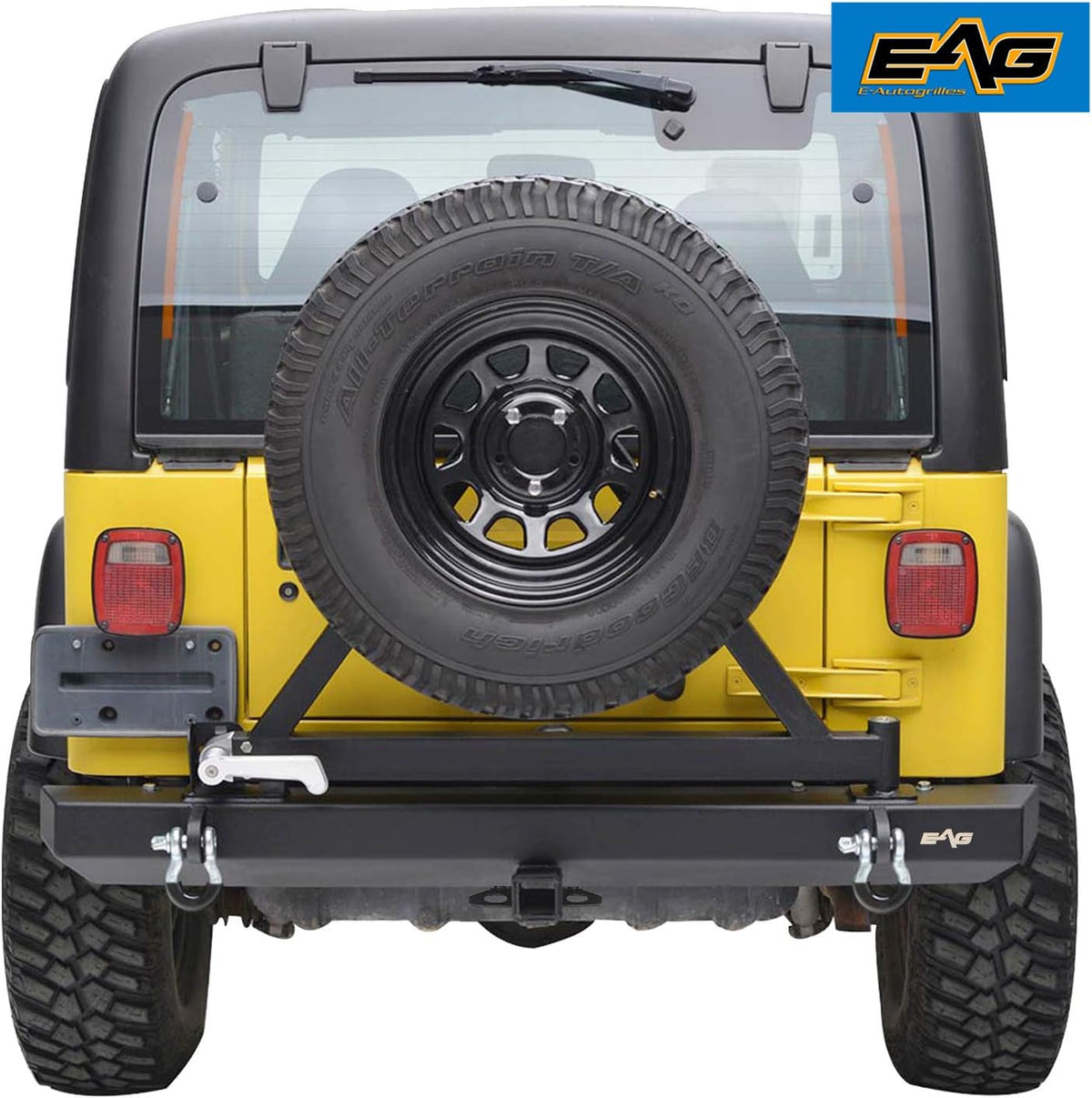 Rear Bumper with Tire Carrier and Hitch Receiver for Wrangler H5298