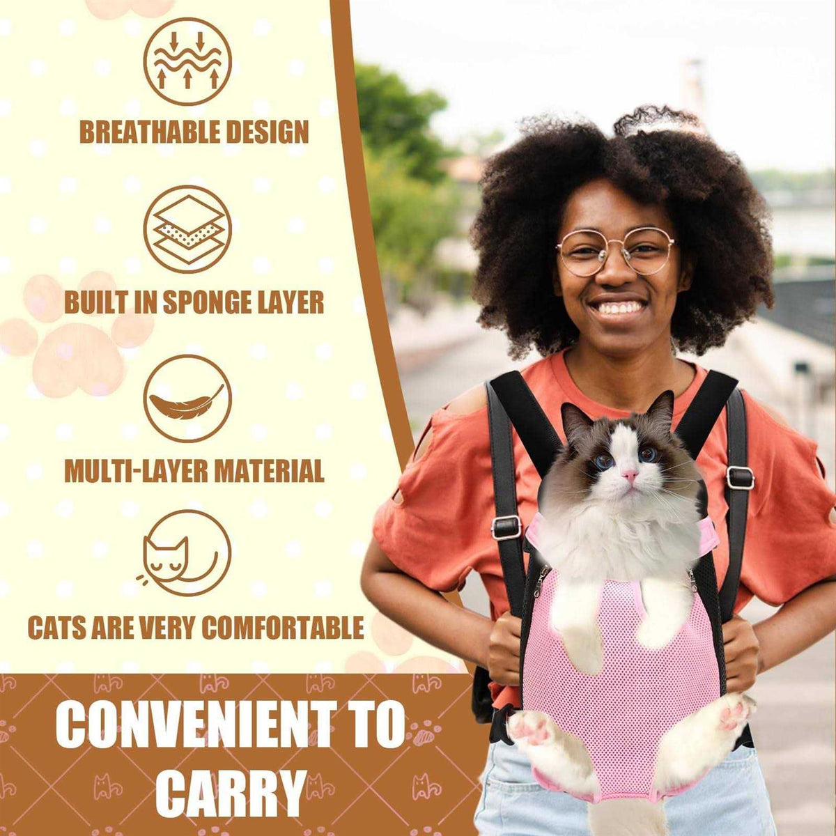 Adjustable Pet Carrier Backpack Q749341