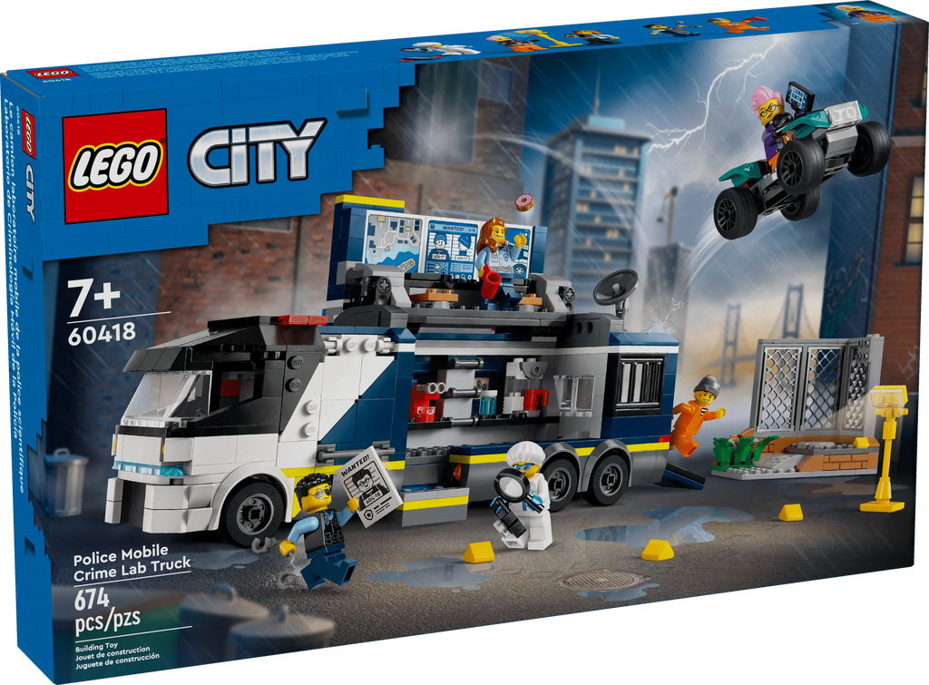 Police Truck Toy with Quad Bike and Minifigures D937