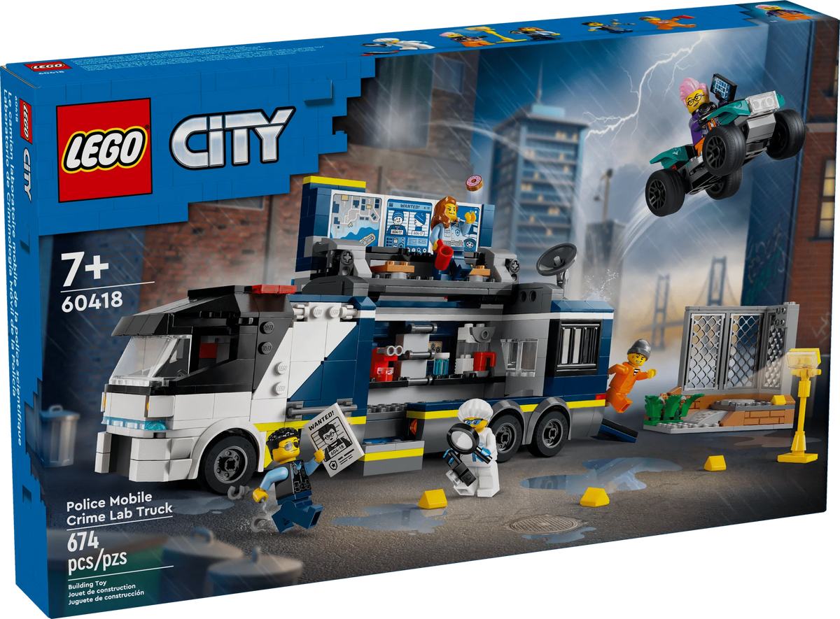 Police Truck Toy with Quad Bike and Minifigures D937