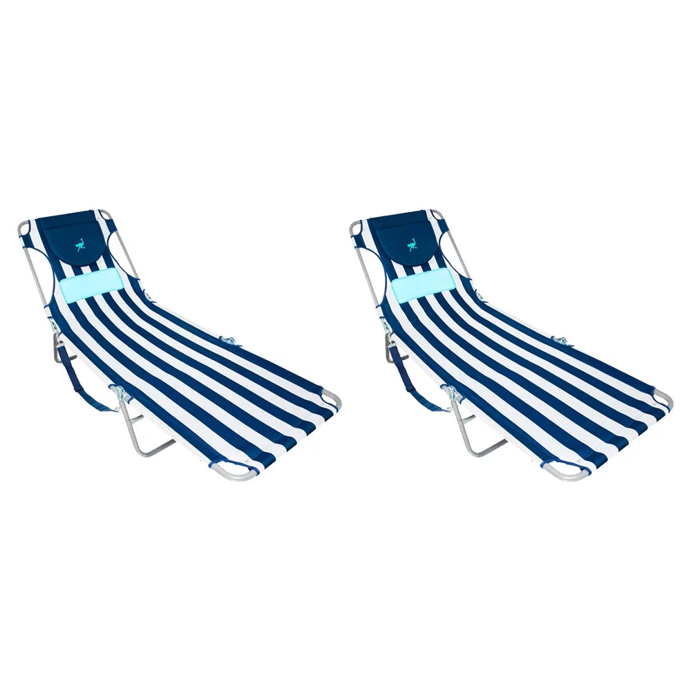Face Down Sunbathing Chaise Lounge Beach Chair 2 Pack N88122