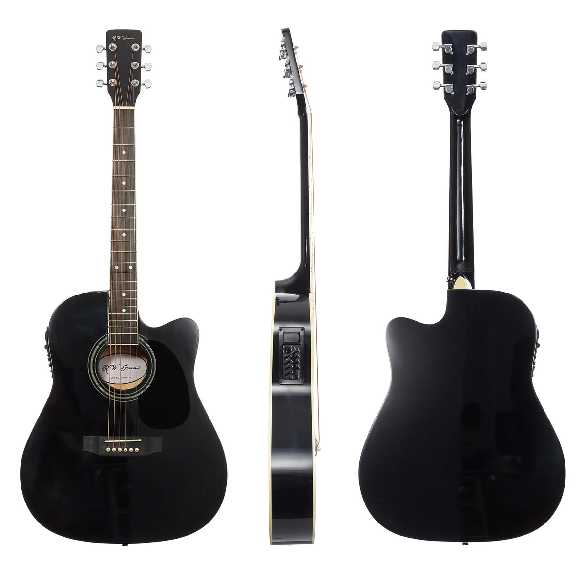 41-Inch Full-Size Acoustic Electric Guitar Black G408093