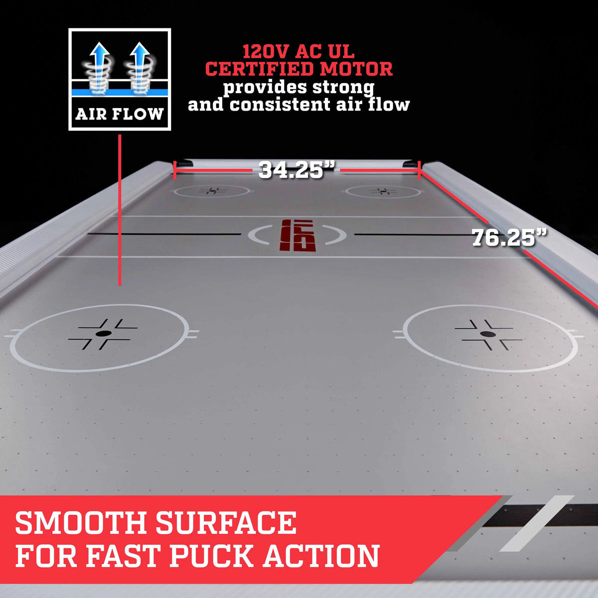 84 inch Air Hockey Table with Electronic Scorer D4734