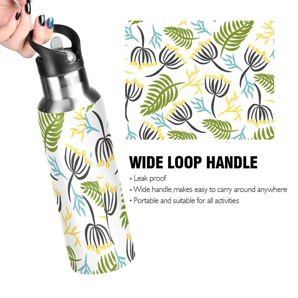 20 oz Insulated Stainless Steel Water Bottle with Straw Lid C4026