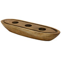 Teak Wood 3-Light Tea Light Holder H538147