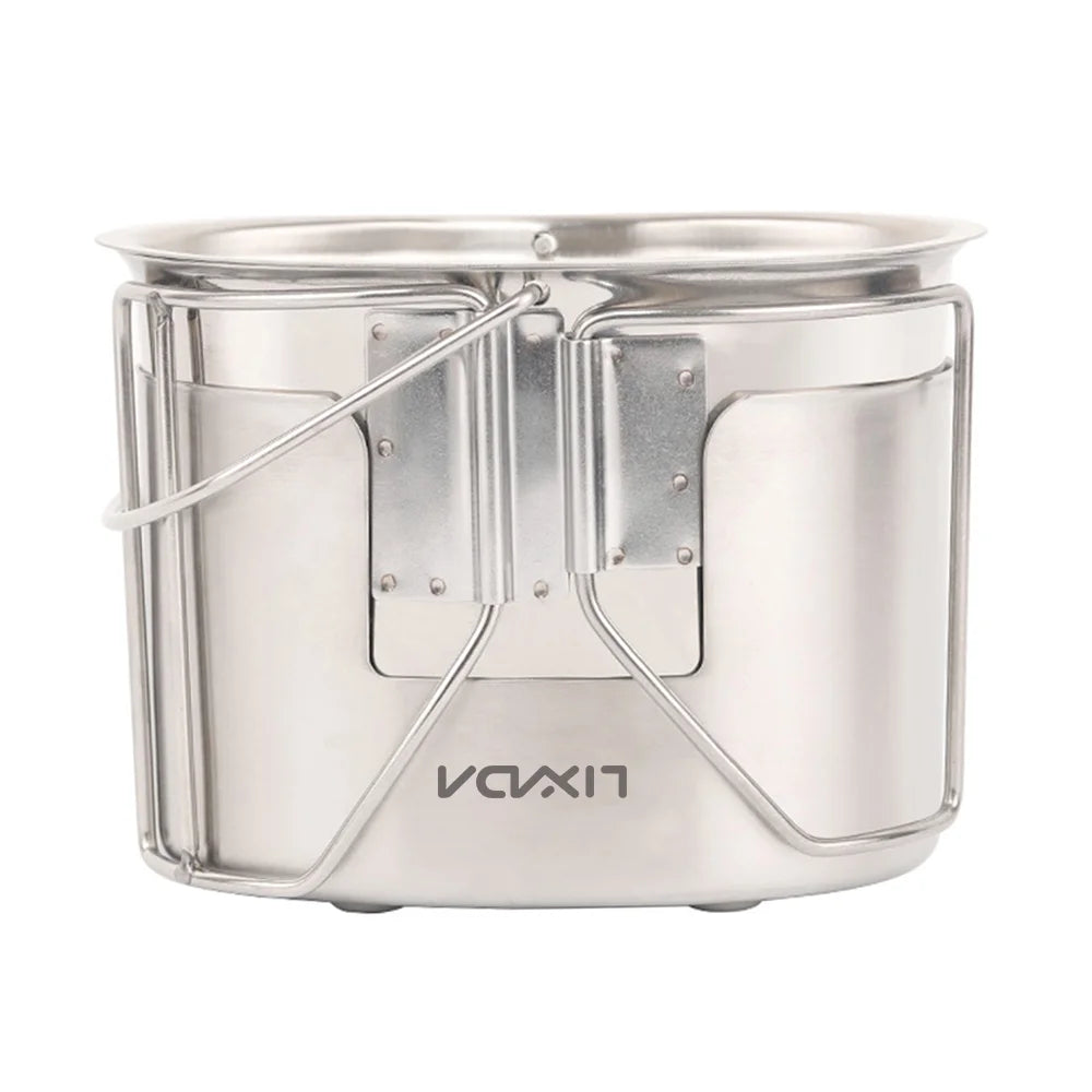 Stainless Steel Camping Cookware Set with Wood Stove P752