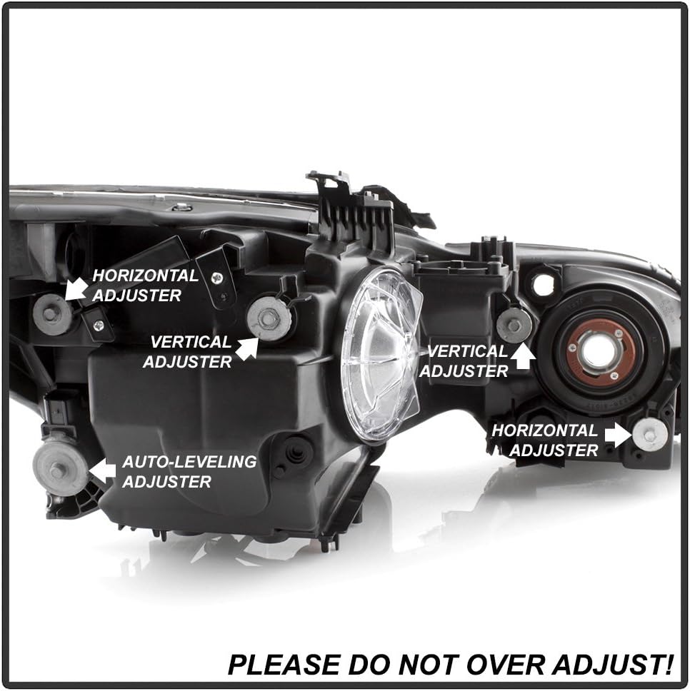Projector Headlights Black Driver + Passenger Side M972