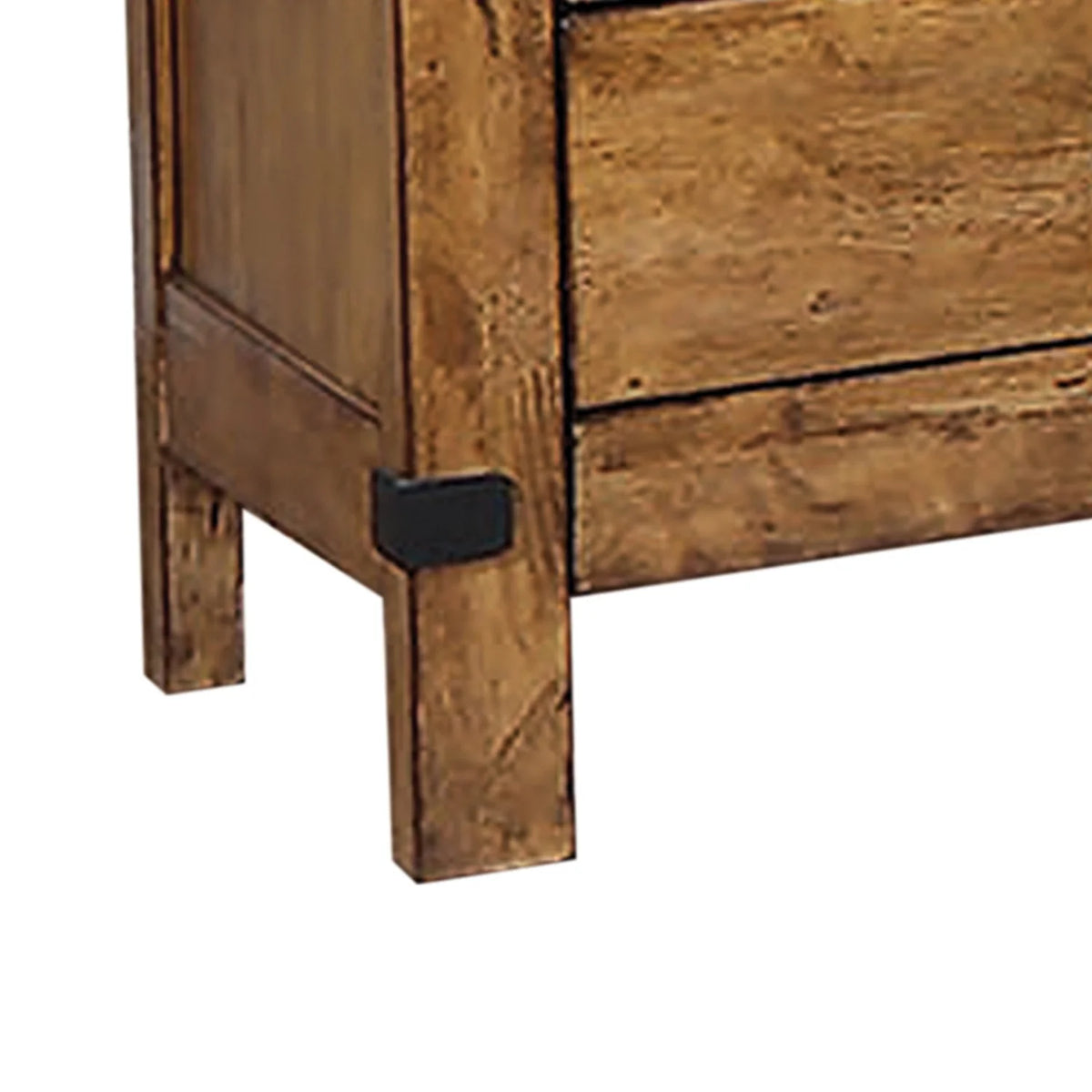 Wooden Nightstand With 3 Drawers S332