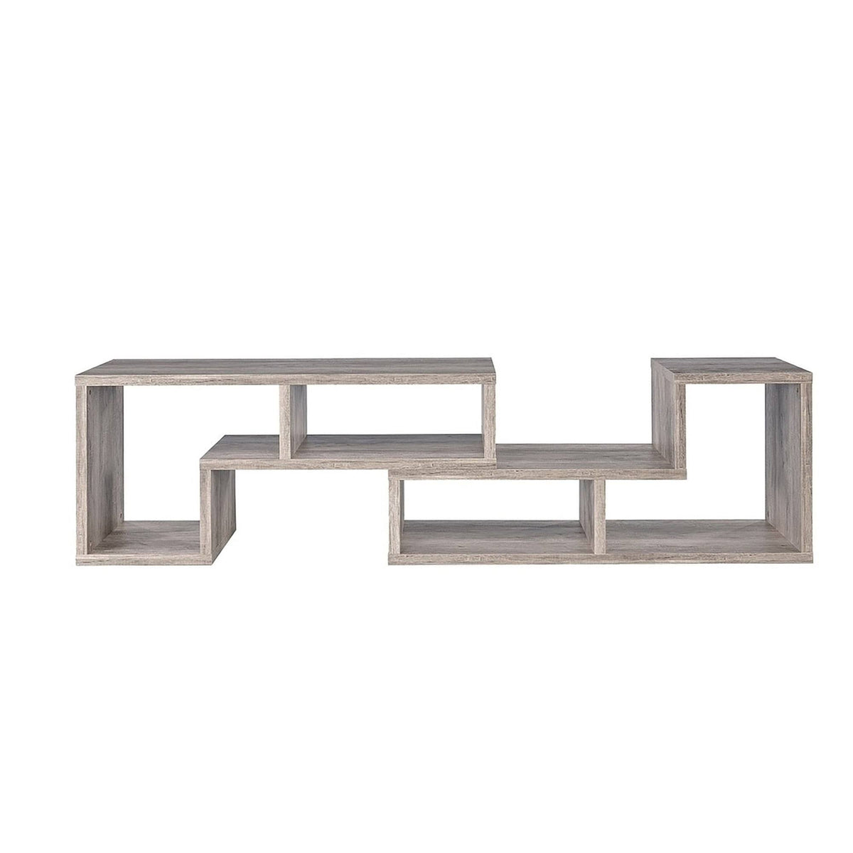 Grey Driftwood 2-Piece L-Shaped Bookcase Set Y14539
