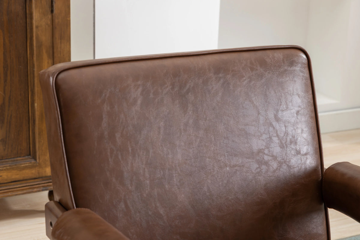 Leisure Chair with Solid Wood Armrest and Feet S95397