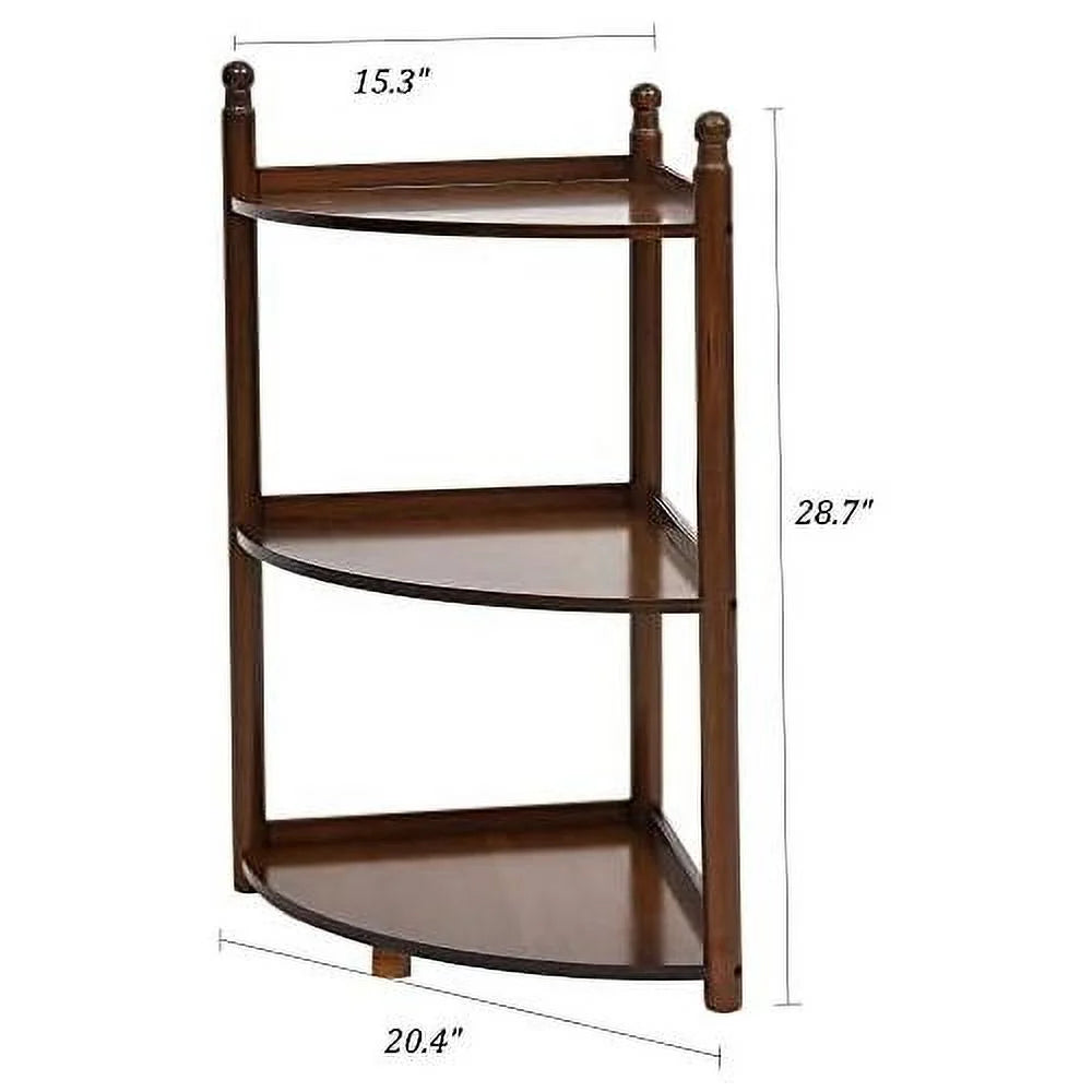 3 Tier Corner Shelf Freestanding 29 Inch Q2523