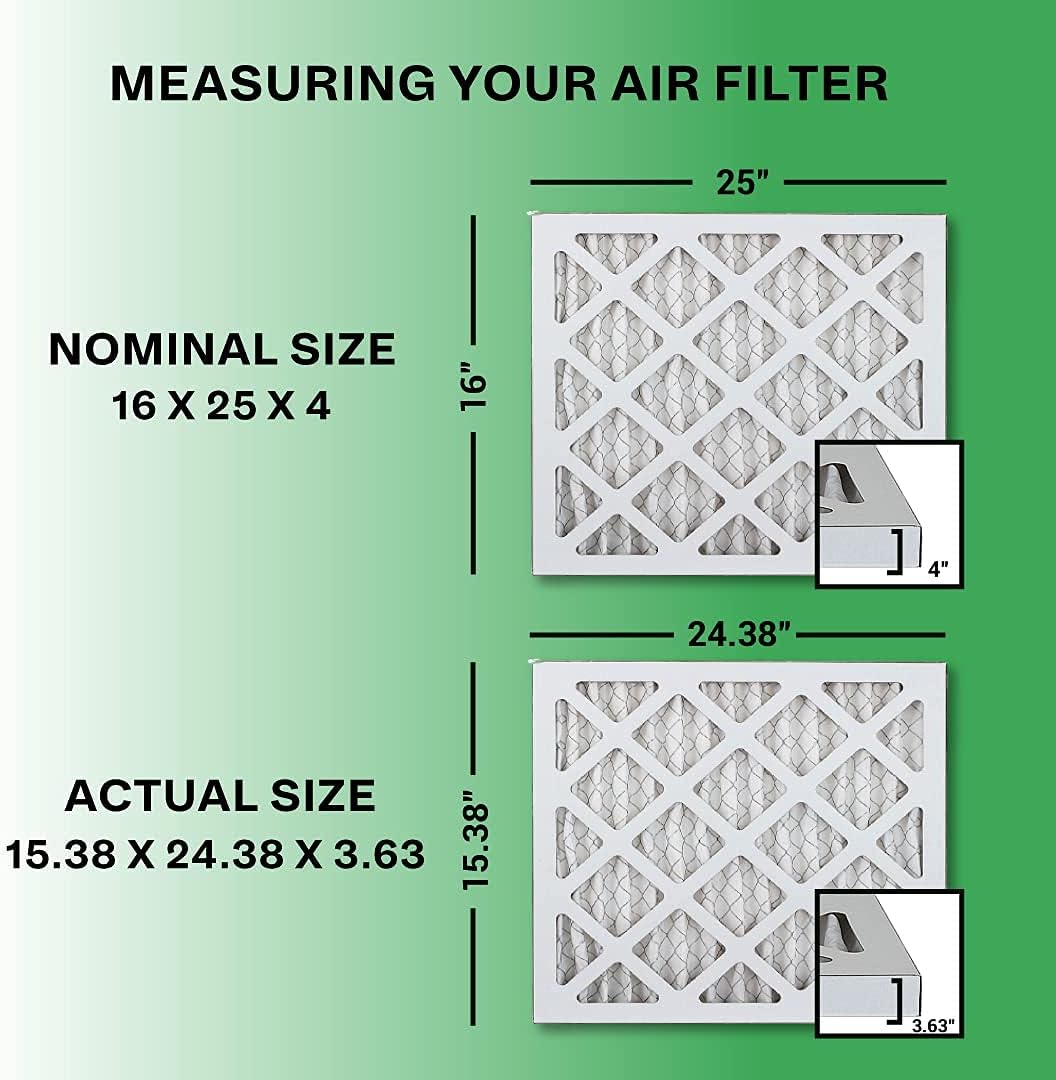 16x25x4 MERV 13 Pleated Air Filter (2-Pack) M34905