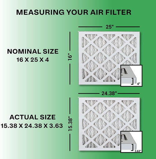 16x25x4 MERV 13 Pleated Air Filter (2-Pack) M34905