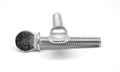 1/4-28 x 1 Fine Thread Thumb Screw with Shoulder Low Carbon Steel Zinc Plated P279103