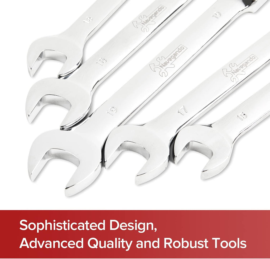 12PCS Metric Combination Ratcheting Wrench Set with Organizer Box H46499
