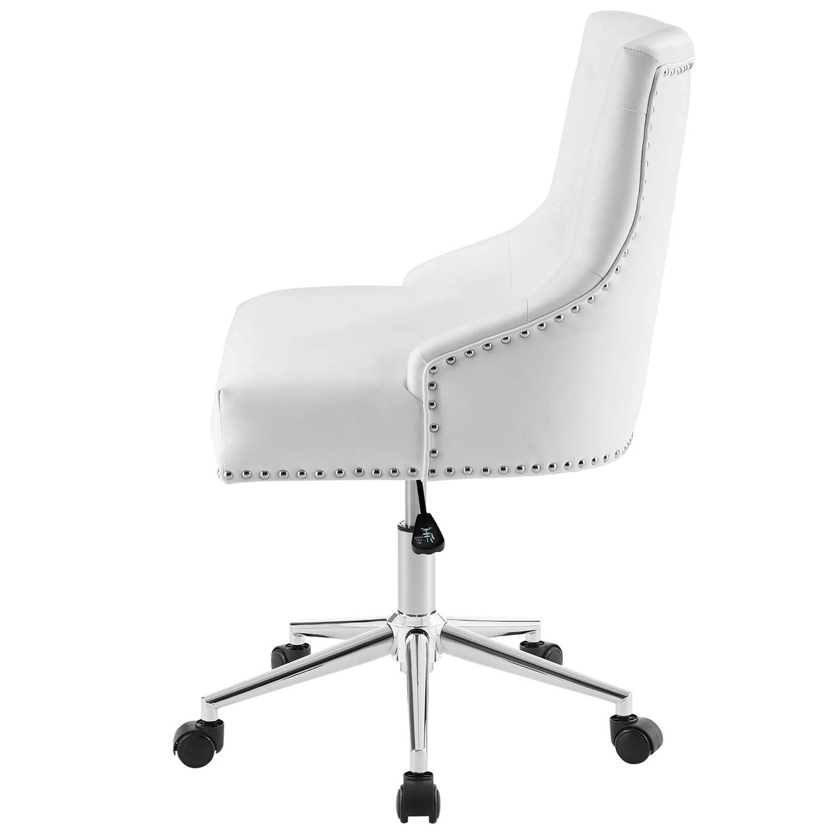 White Faux Vinyl Leather Aluminum Office Chair Z864323