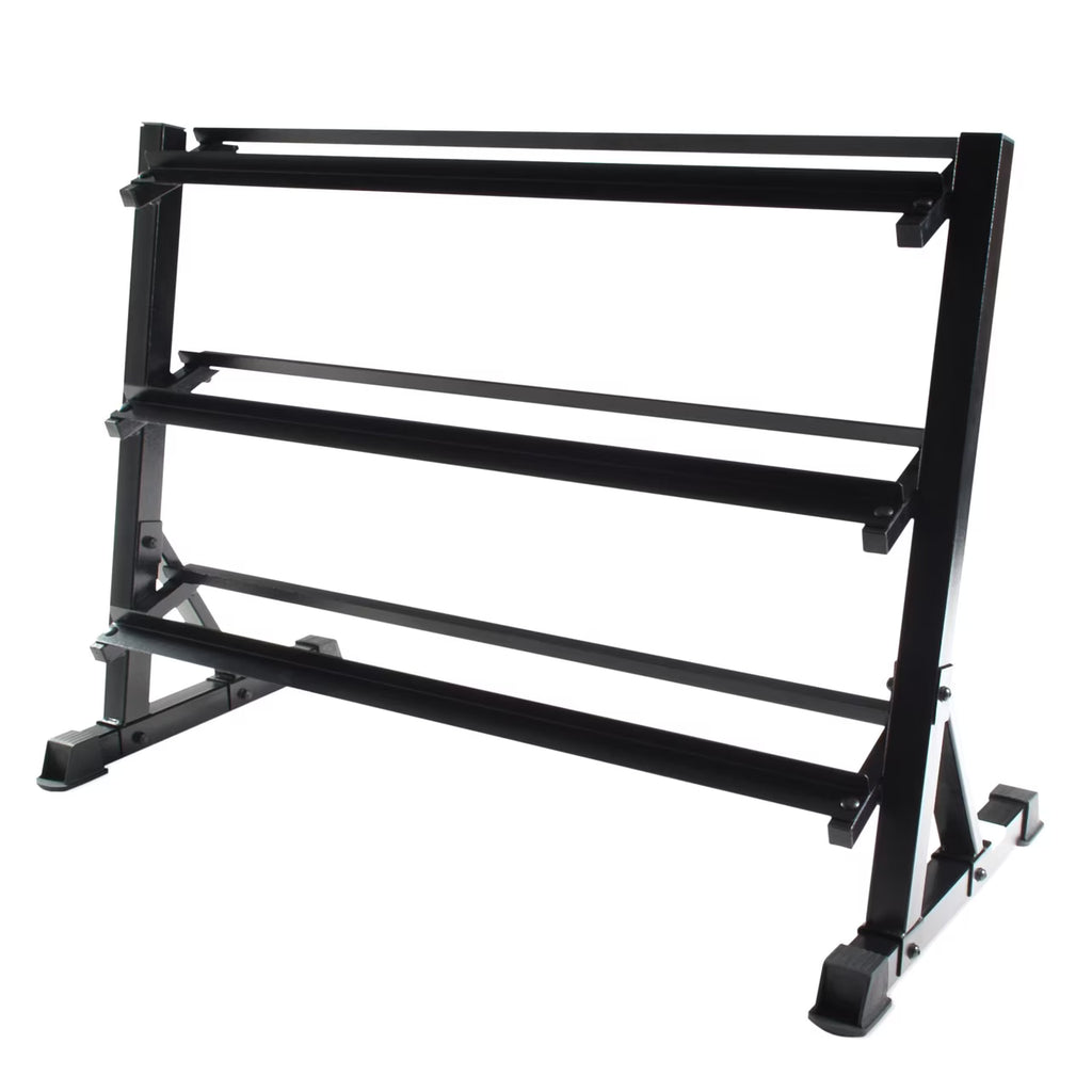 Black 3-Tiered Dumbbell Storage Rack W334079