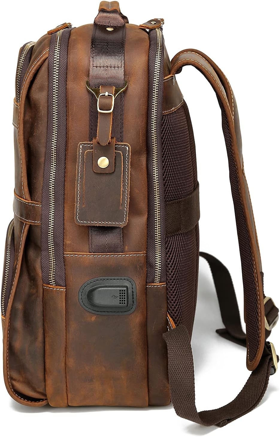 Vintage Genuine Leather Laptop Backpack X882