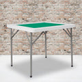 34.5x22 Square 4-Player Folding Card Game Table with Green Felt X6141