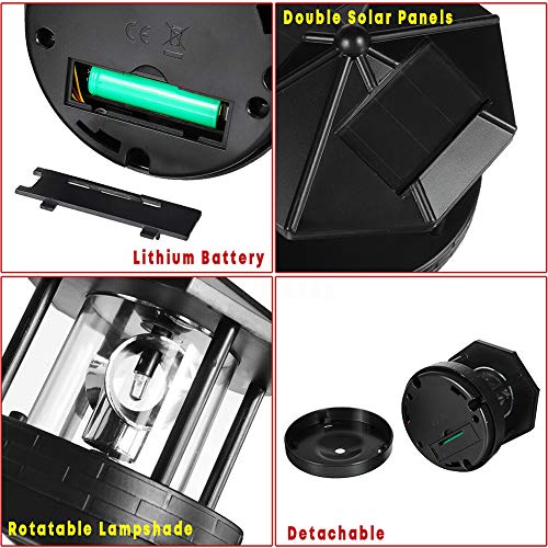 Black Rotatable Waterproof Solar Lights J6257