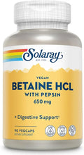 Vegan Betaine HCL with Pepsin Digestive Enzymes 90 VegCaps T22681