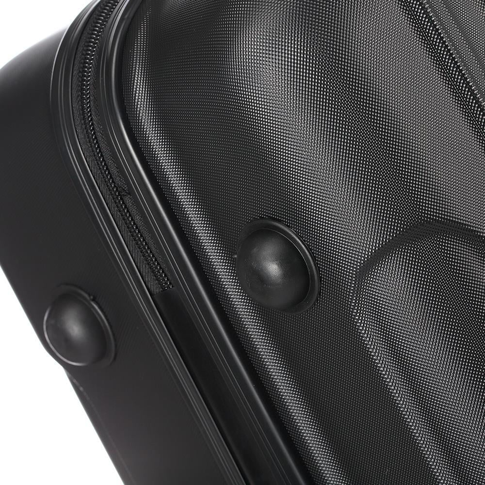 3 Piece Hardside Lightweight Spinner Luggage Set Black O554