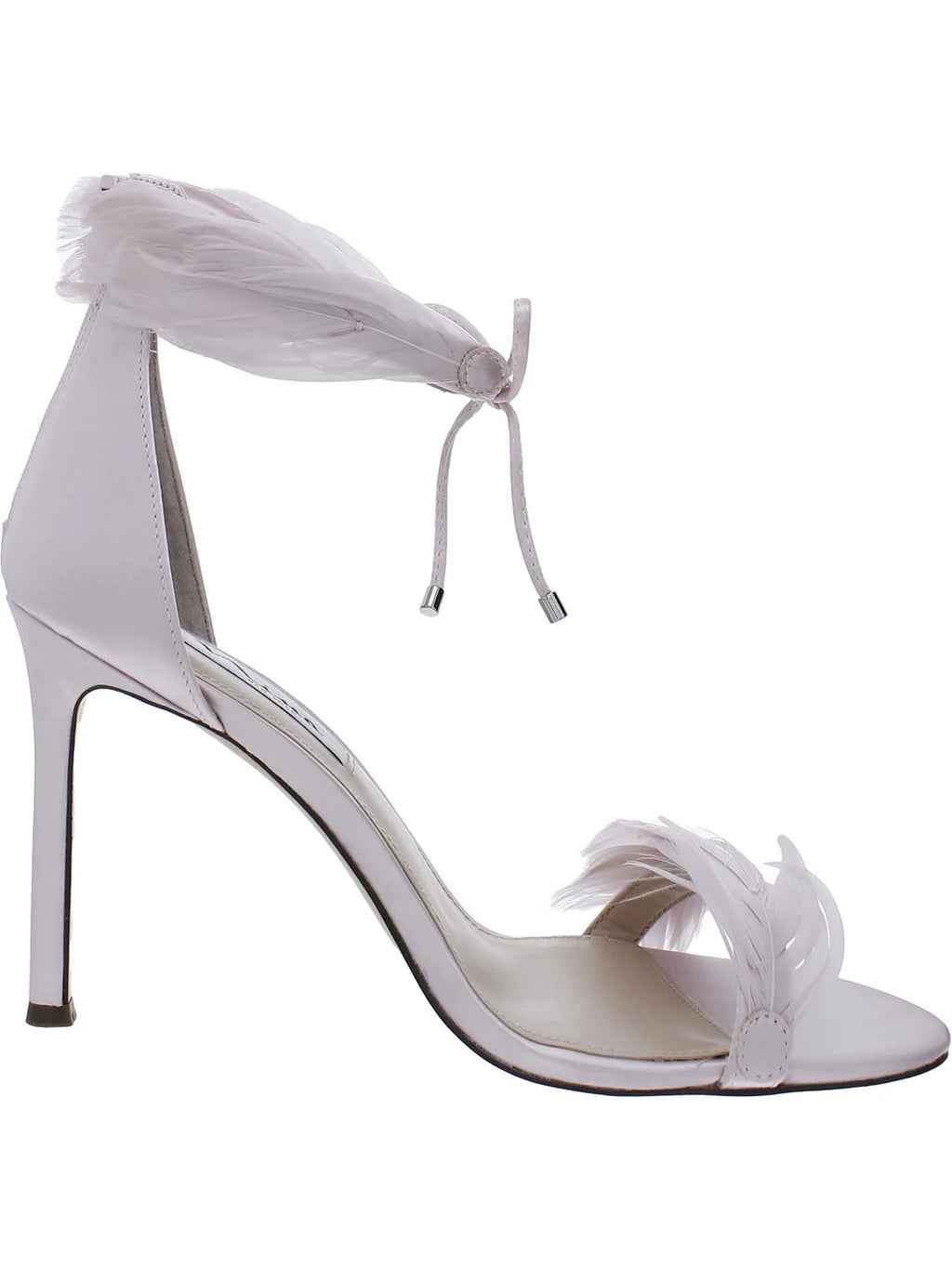 Satin Feather Heels Z25138