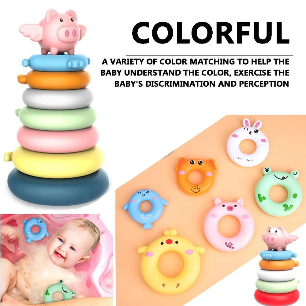 7 Pcs Stacking Circle Toy J78658