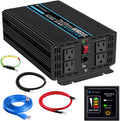 Pure Sine Wave Power Inverter 1000 Watt 12V DC to 110V AC Converter with 4 AC Outlets and One USB Port R836119