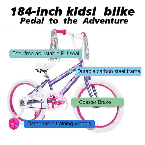 18 in. Kids Bike with Training Wheels Y1754