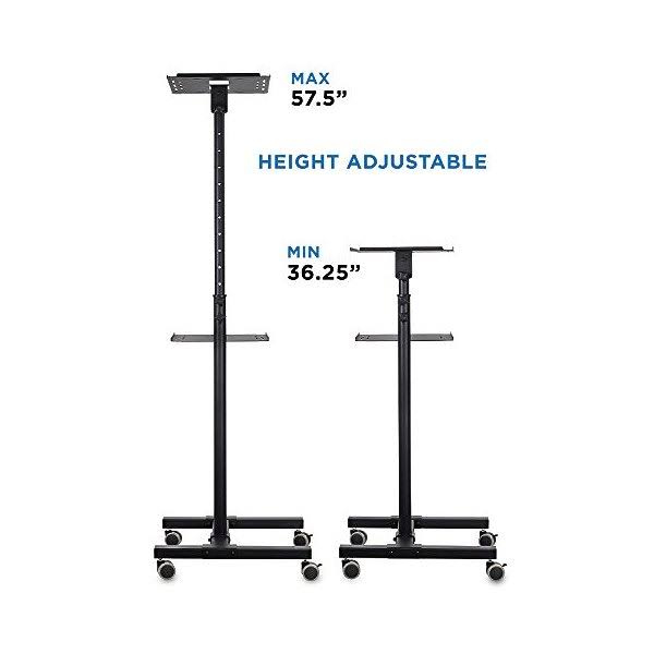 Mobile Projector Stand with Height-Adjustable Cart B765