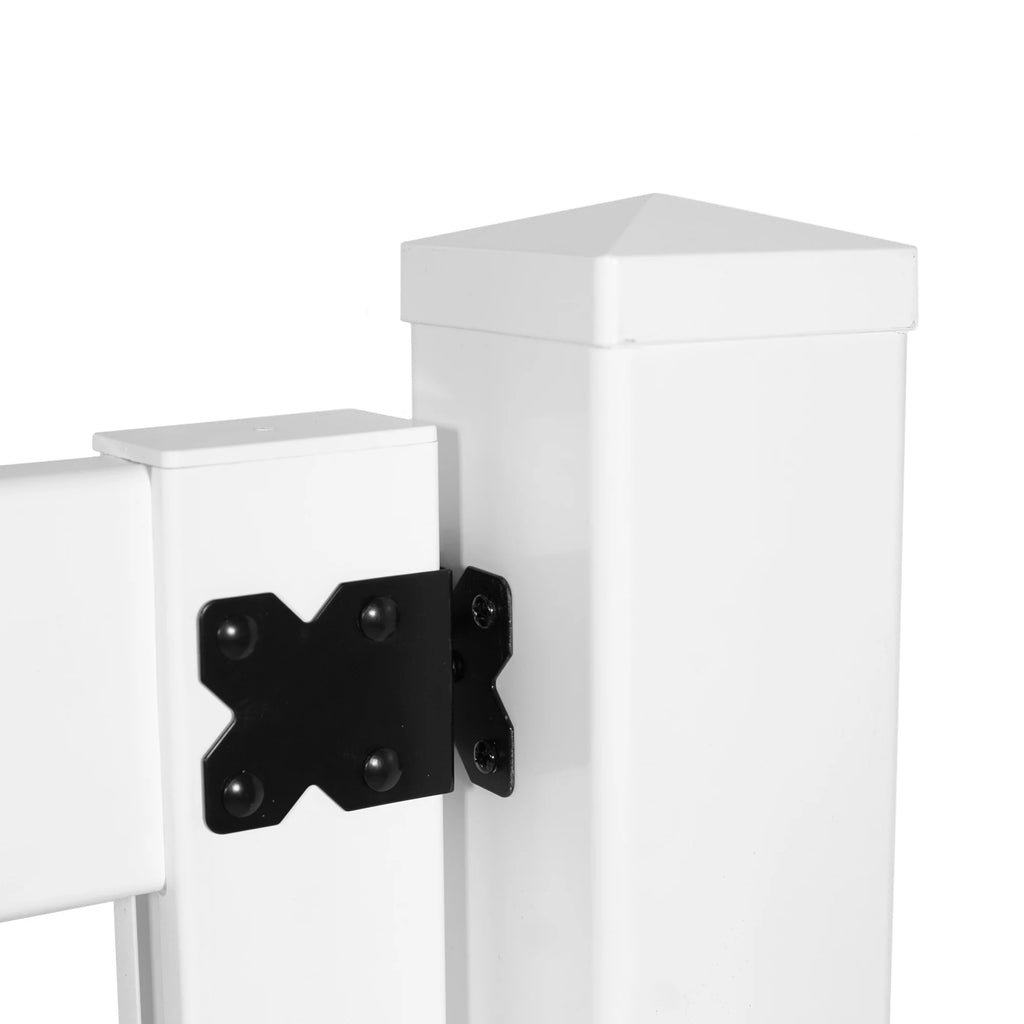 White Vinyl Pointed Picket Fence Gate L7636