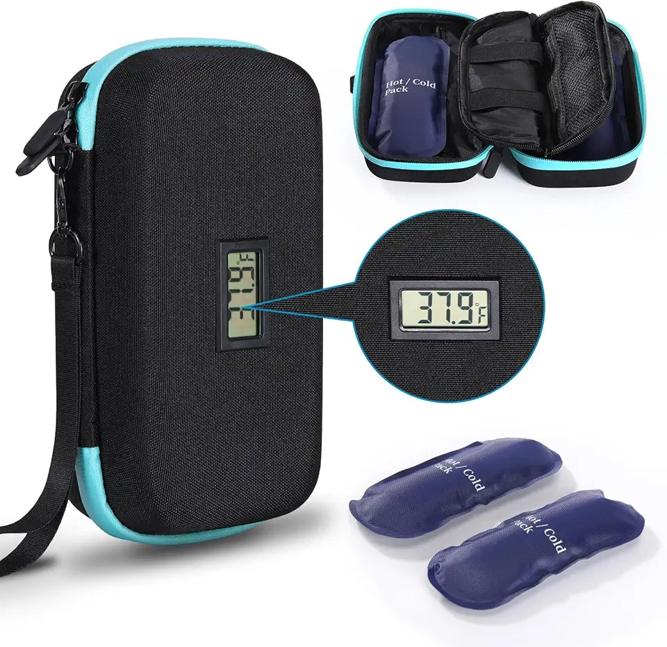 Insulin Cooler Travel Case with 2 Ice Packs A433826