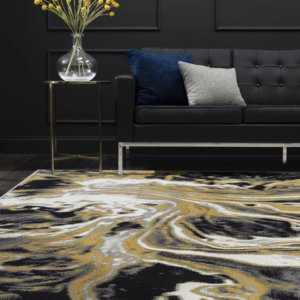 8x10 Yellow Modern Area Rug B92262