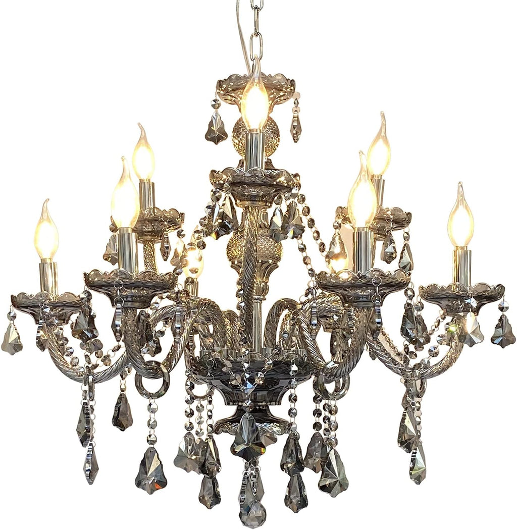 K9 Crystal Chandelier, Double Layer 9 Light Pendant Light Fixture Q881727
