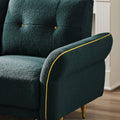 Green Sherpa Fabric 4 Seater Sectional Sofa with Ottoman H650597
