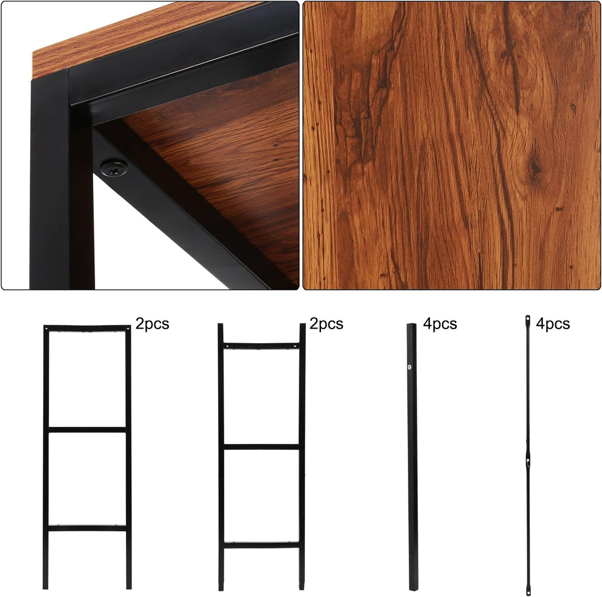 5-Tier Rustic Wood Bookcase P500599