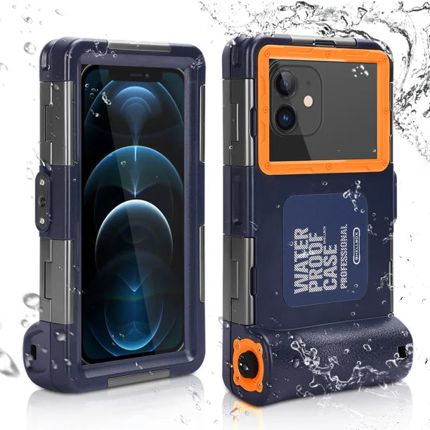 Waterproof Protective Case for Phones Up to 6.9 Inch with Lanyard W264