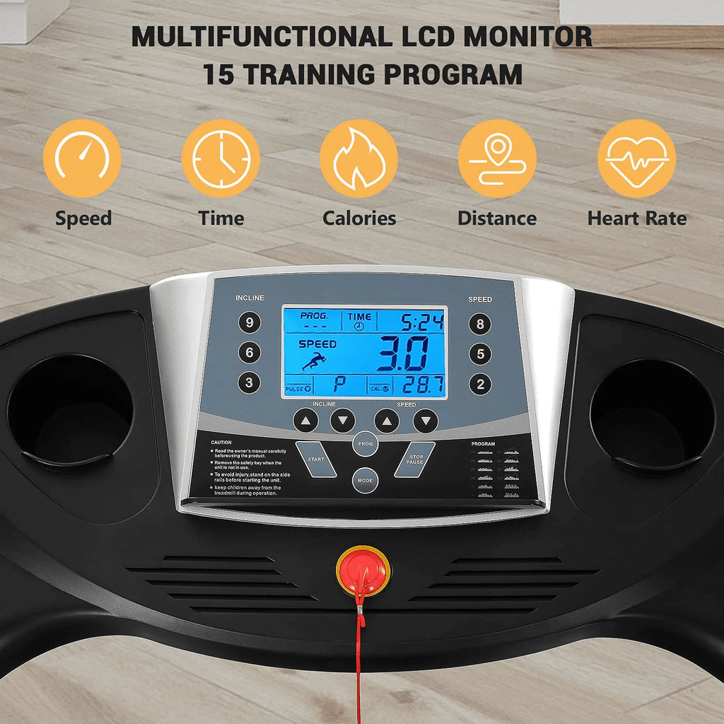 2.5HP Electric Folding Treadmill with 12-level Incline L7404