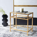 Gold Leaf Glass Side Table B382769