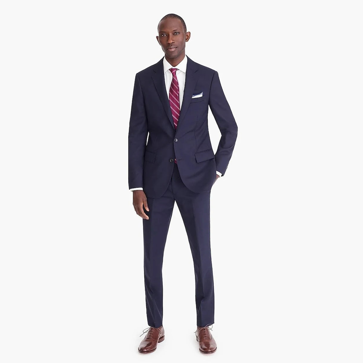 Slim-Fit Italian Wool Suit Pant I7767