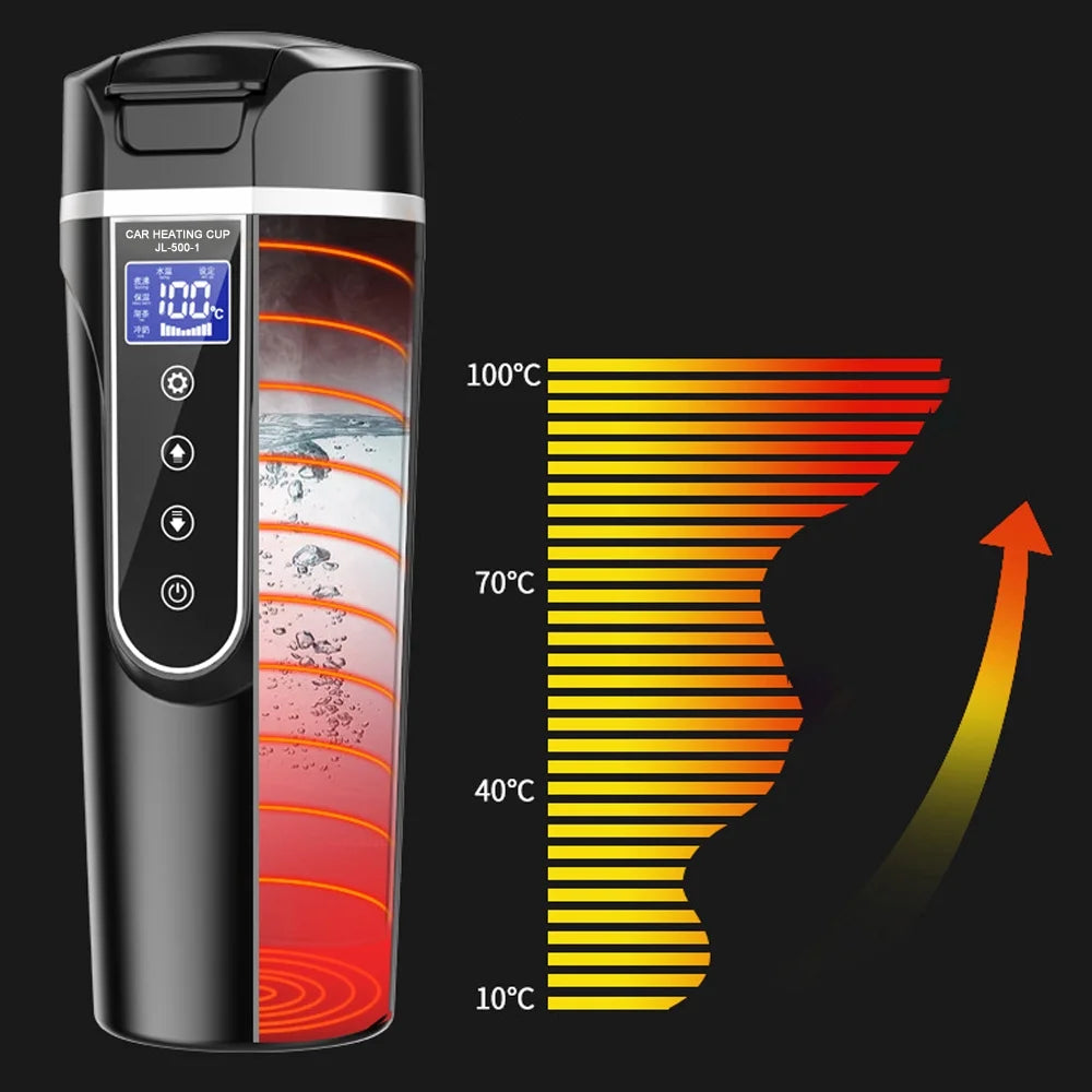 12.0V Car 24V Truck Heated Cup Electric Kettle with LCD Display F572236