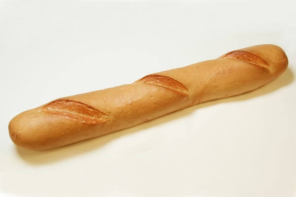 Baguette Sour Dough Bread Loaf, 20 inch Length - 10 per CASE M33023