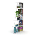5 Tier White Ladder Bookshelf D759